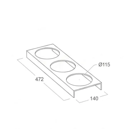 Porte-bouteille pour 3 / Cucine Oggi BN521.001.002