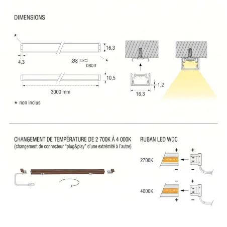 Profil de Lumière LED Moove 1 pour Cuisine | L&S
