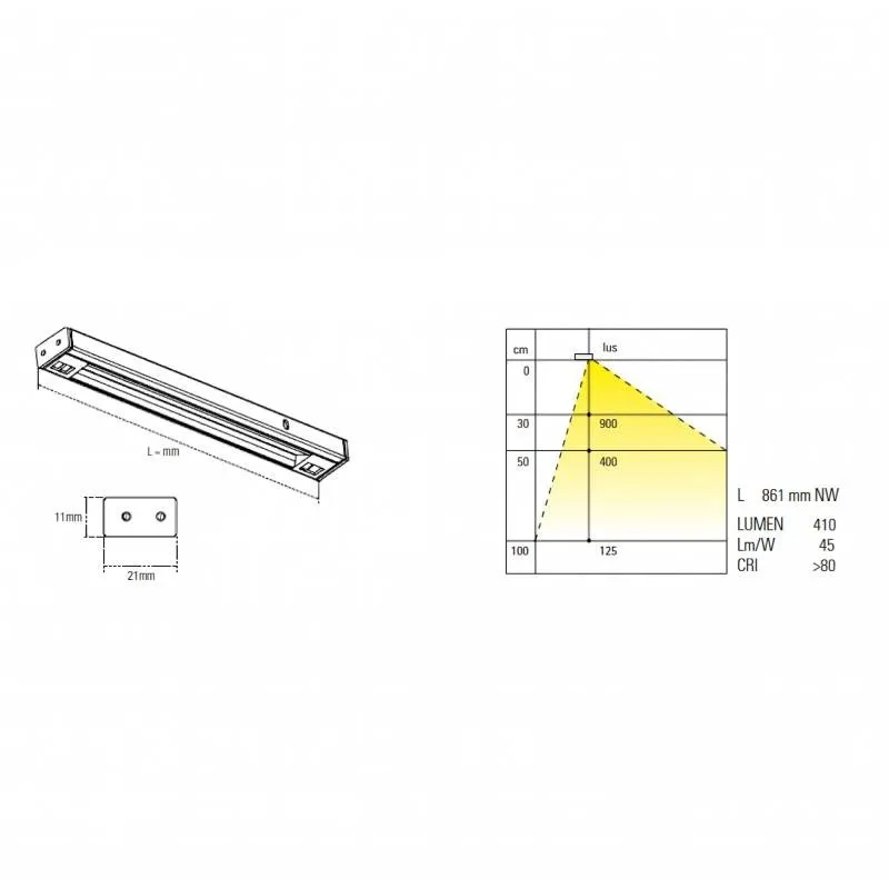 Profil Lumière LED Kiton pour Intérieur Meubles/Tiroirs de Cuisine