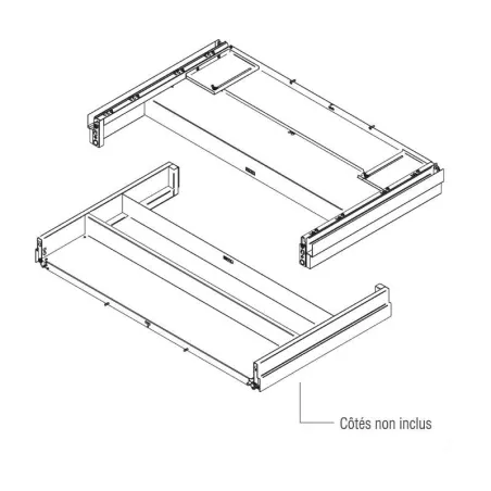 Panier Réglable sous Évier Cuisine | Vibo KSSRLSC60GM
