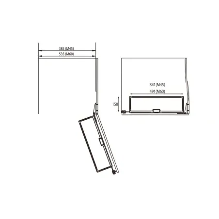 Kit Colonne Garde-Manger Fixe Single Lamina | Vibo EDCI456M2LGMEX