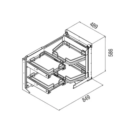 Cadre Extractible d'Angle Galaxy pour Cuisine | Vibo