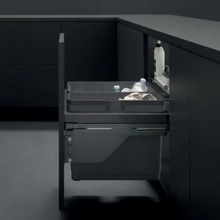 Seau de Recyclage Déchets Globe Anthracite | Vibo PGTM301RFGVGF