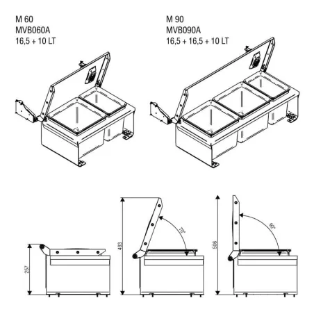 Poubelle de recyclage MoveBin anthracite pour meuble bas de cuisine