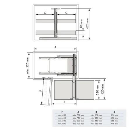 Cadre Extractible d'Angle Nova Flat | Aménagement Confort Cuisine