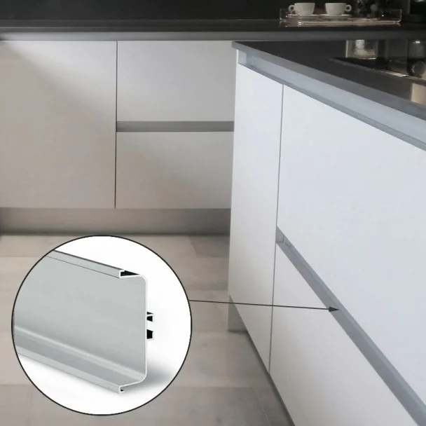 Système De Profil Gola Horizontale Intermédiaire En Aluminium 8007