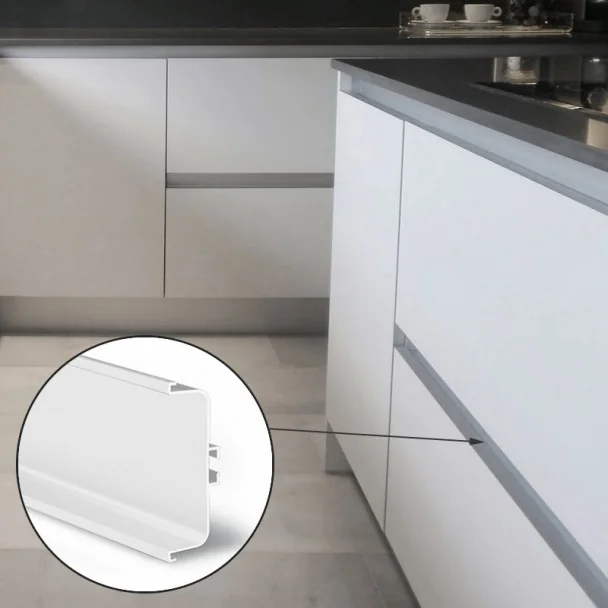 Système De Profil Gola Horizontale Intermédiaire Blanche 8007