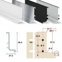 Système De Profil Gola Haut, Horizontal Noir 8006