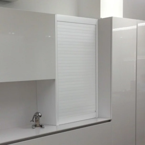Kit Volet Roulant Aluminium Blanc pour Meubles de Cuisine