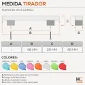 Bouton de 3518 Chrome Mat avec de la Résine de Couleurs