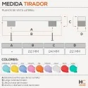 Bouton 3526 Chrome Mat avec de la Résine de Couleurs