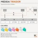 Bouton 3525 Chrome Mat avec de la Résine de Couleurs