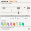 Bouton de 3524 Chrome Mat avec de la Résine de Couleurs
