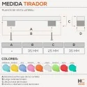 Bouton 3519 Chrome Mat avec de la Résine de Couleurs