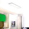 Lampe de Plafond de l'Intégrité Fluorescent en Aluminium Satiné et Blanc
