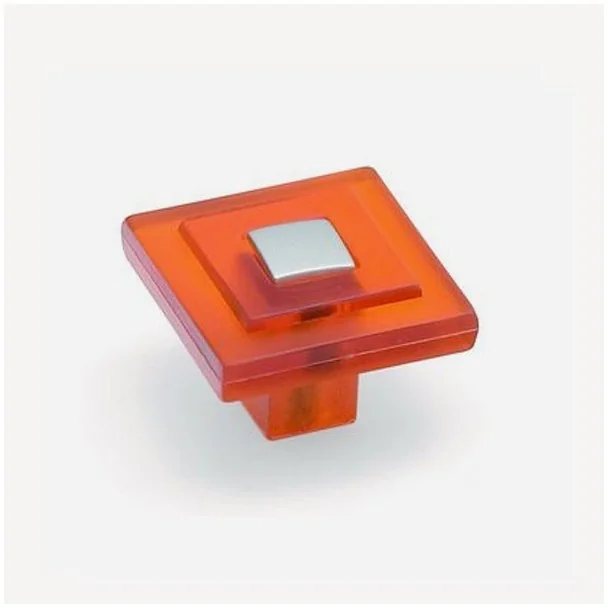 Bouton 3519 Chrome Mat avec de la Résine de Couleurs