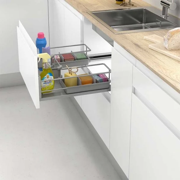 Panier Accessoires De Nettoyage Tiroir Sous L'Évier De Ligne Classique