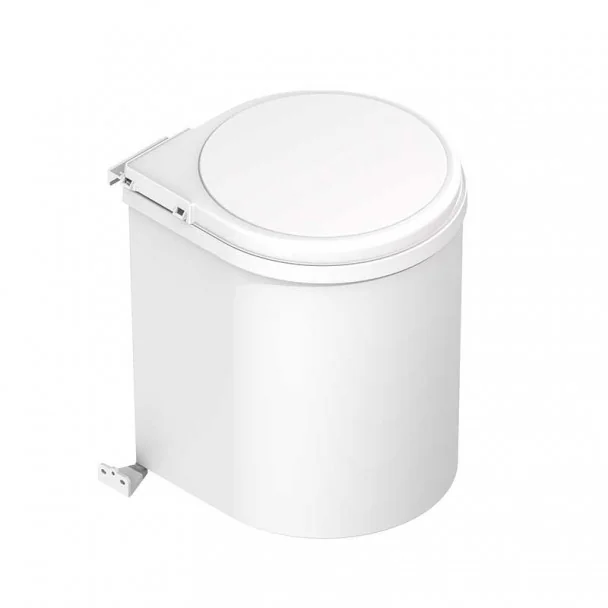 Cube Corbeille Ronde Blanche 13 L
