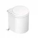 Cube Corbeille Ronde Blanche 13 L