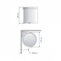 Cube Corbeille Ronde Blanche 13 L