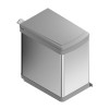 Cube Corbeille Rectangulaire En Acier Inoxydable 21 L
