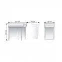 Cube Corbeille Eco-Friendly Rectangulaire 14 + 14 L