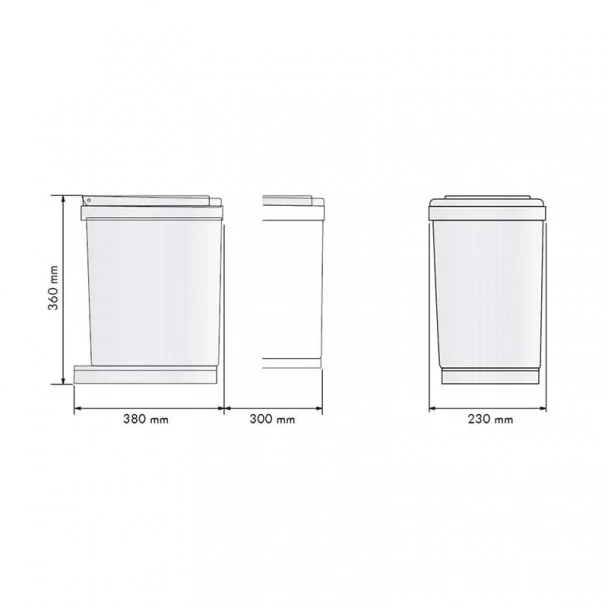 Cube Corbeille Eco-Friendly Rectangulaire 16 L