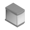 Cube Corbeille Eco-Friendly En Acier Inoxydable Rectangulaire-16 L