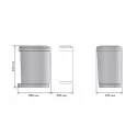 Cube Corbeille Eco-Friendly En Acier Inoxydable Rectangulaire-16 L