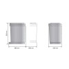 Cube Corbeille Eco-Friendly En Acier Inoxydable Rectangulaire-16 L