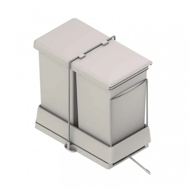 Cube Corbeille Eco-Friendly Rectangulaire 14 + 14 L Auto