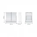 Cube Corbeille Eco-Friendly Rectangulaire 14 + 14 L Auto