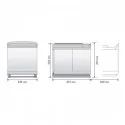 Cubes Poubelle Verte En Acier Inoxydable 21 + 21 L