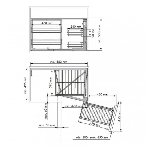 Rack Amovible, Charnières Meuble D'Angle Classique De La Ligne C
