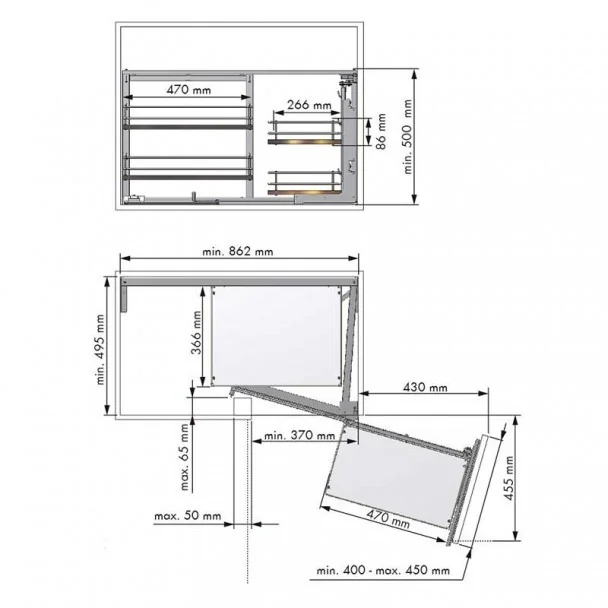 Rack Amovible, Charnières Meuble D'Angle De La Ligne Compact