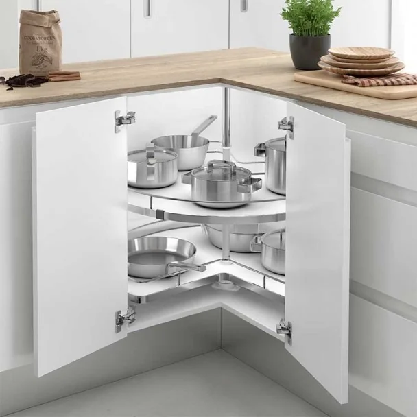 Tourne-Disque De 270 ° Type De Meuble D'Angle De Cuisine En Ligne Compact