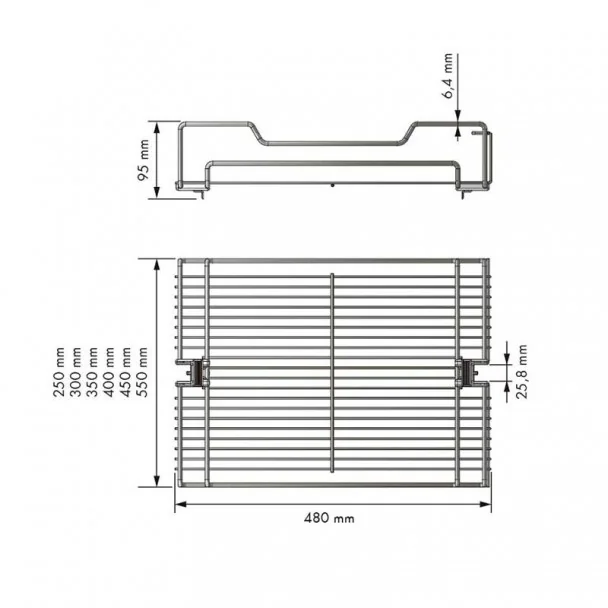 Panier Rack Colonne Amovible Classique Ligne