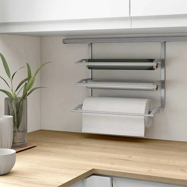 Support Triple pour les Rouleaux de Papier de Cuisine