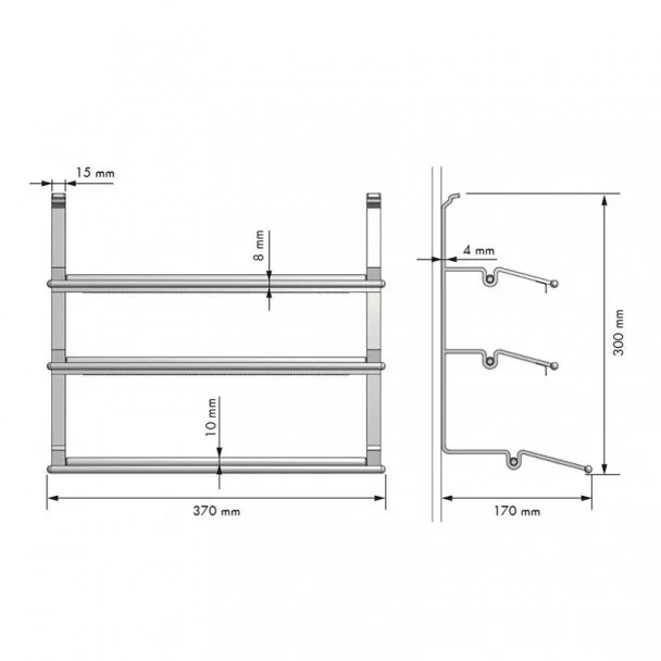 Support Triple pour les Rouleaux de Papier de Cuisine