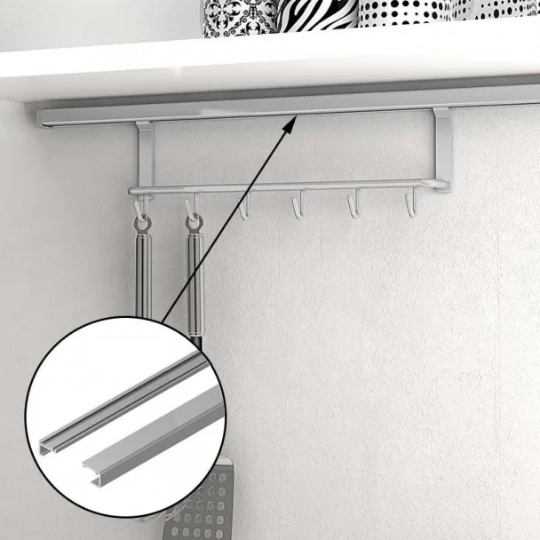 Barre de Support de 1200 mm pour accrocher des Accessoires de Mur dans la Cuisine