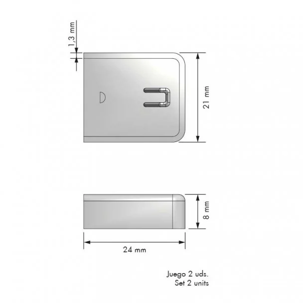 Bouchons de Terminaison de la Barre de fixation Murale de Cuisine (2 pcs)