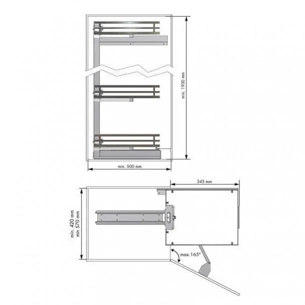 Kit De Rack Despensero Amovible Titan Plat Anthracite