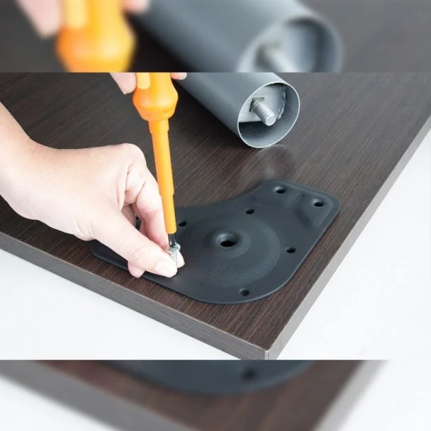 Pied de Table Réglable en Acier Diamètre 60 mm (4 pcs)