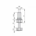 Pied Niveleur unité de Base Hexagonale Écrou M6