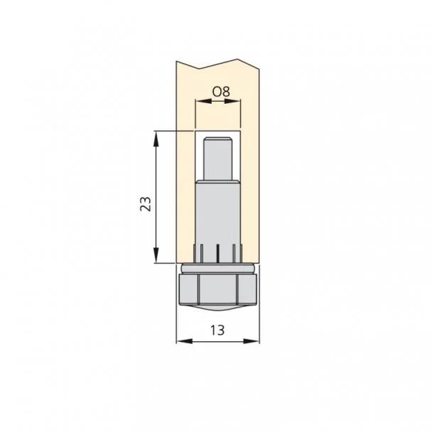 Pied Niveleur unité de Base Hexagonale Écrou M6