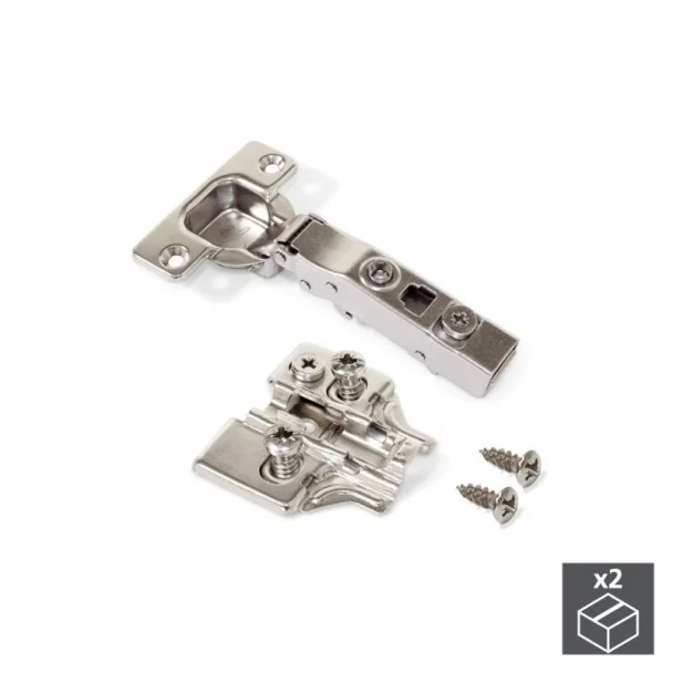 Charnière 100º avec Frein et Excentrique Emuca X91 Euro (2 pcs)