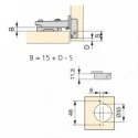 Charnière 100° avec Excentrique Emuca X91N (2 pcs)