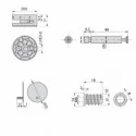 Kit Excentriques avec Écrous et Boulons M8 Emuca Big (10 pcs)