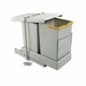 Poubelle Cuisine 14 + 14 L Extraction et Couvercle Automatique