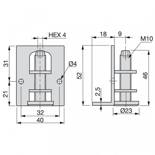 Kit Niveleur M10 pour Meubles (10 pcs)